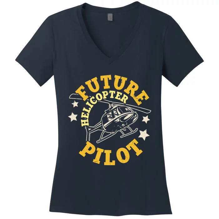 Future Helicopter Pilot Women's V-Neck T-Shirt