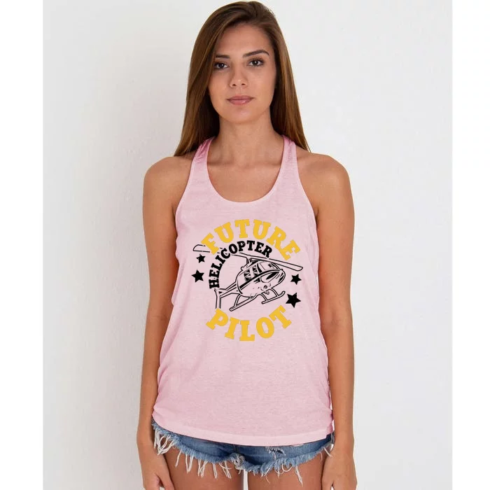 Future Helicopter Pilot Women's Knotted Racerback Tank