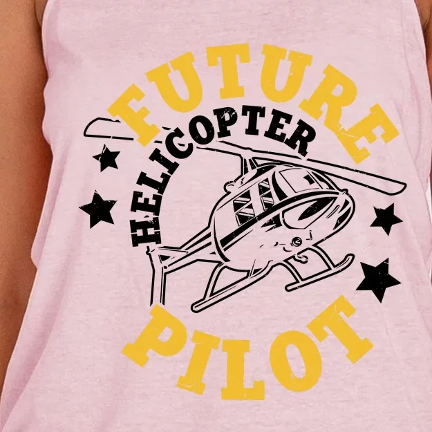 Future Helicopter Pilot Women's Knotted Racerback Tank