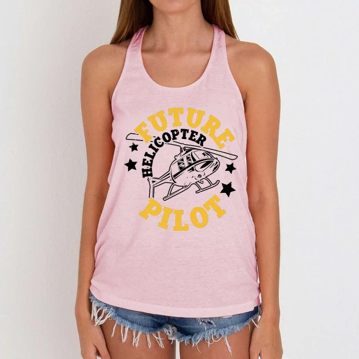 Future Helicopter Pilot Women's Knotted Racerback Tank