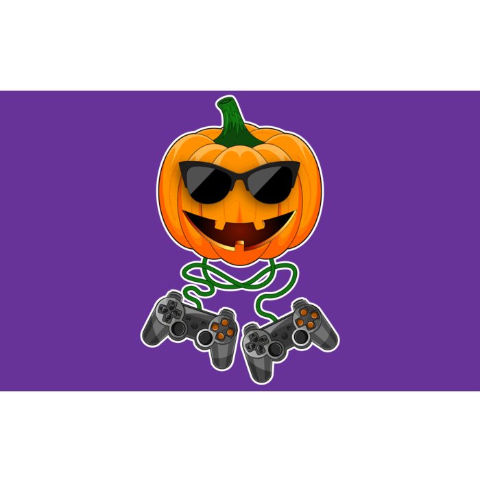 Funny Halloween Pumpkin Video Gamer Bumper Sticker