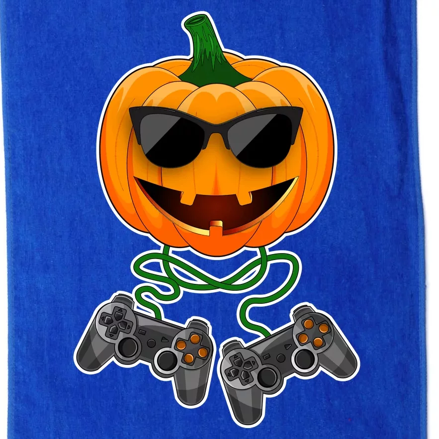 Funny Halloween Pumpkin Video Gamer Platinum Collection Golf Towel