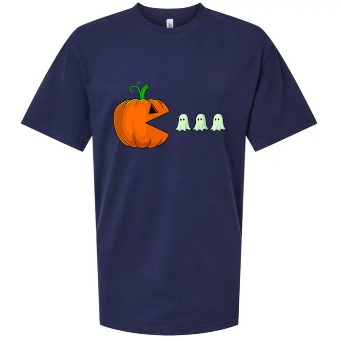 Funny Halloween Pumpkin Cute Ghosts Gift Sueded Cloud Jersey T-Shirt