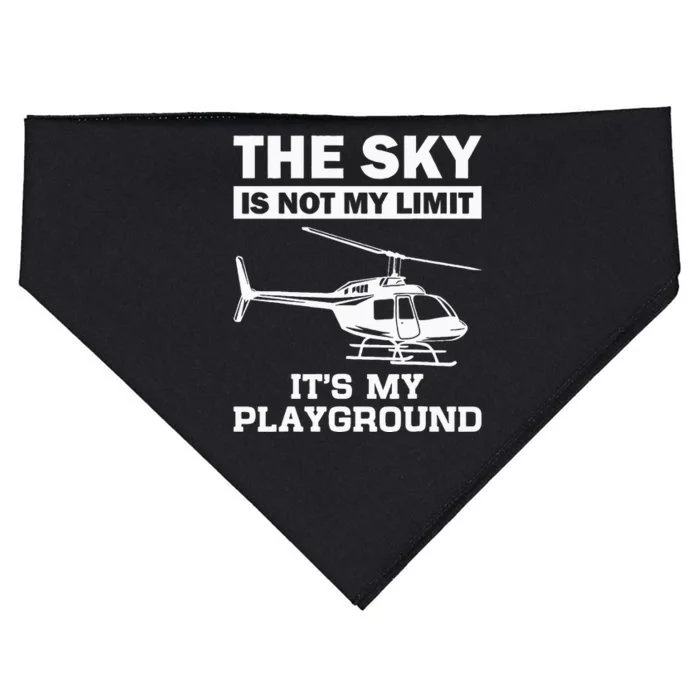 Funny Helicopter Pilot Gift For Men Women Chopper Lovers USA-Made Doggie Bandana