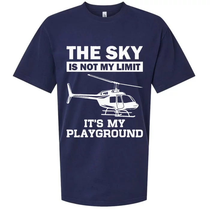 Funny Helicopter Pilot Gift For Men Women Chopper Lovers Sueded Cloud Jersey T-Shirt