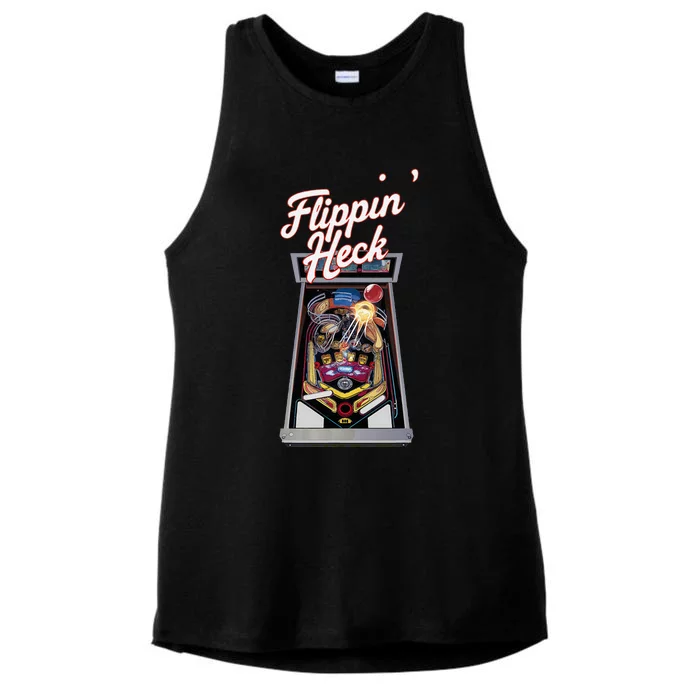 Flippin Heck Pinball Machine Gaming Arcade Ladies Tri-Blend Wicking Tank