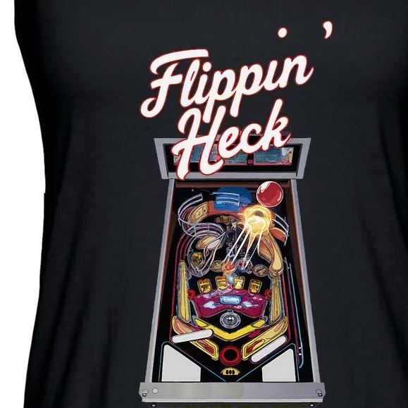 Flippin Heck Pinball Machine Gaming Arcade Ladies Essential Flowy Tank