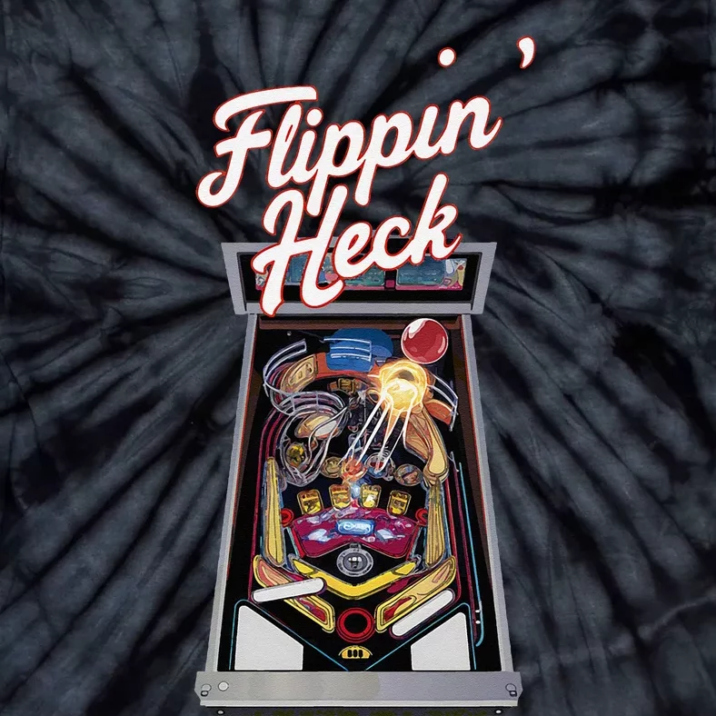 Flippin Heck Pinball Machine Gaming Arcade Tie-Dye T-Shirt