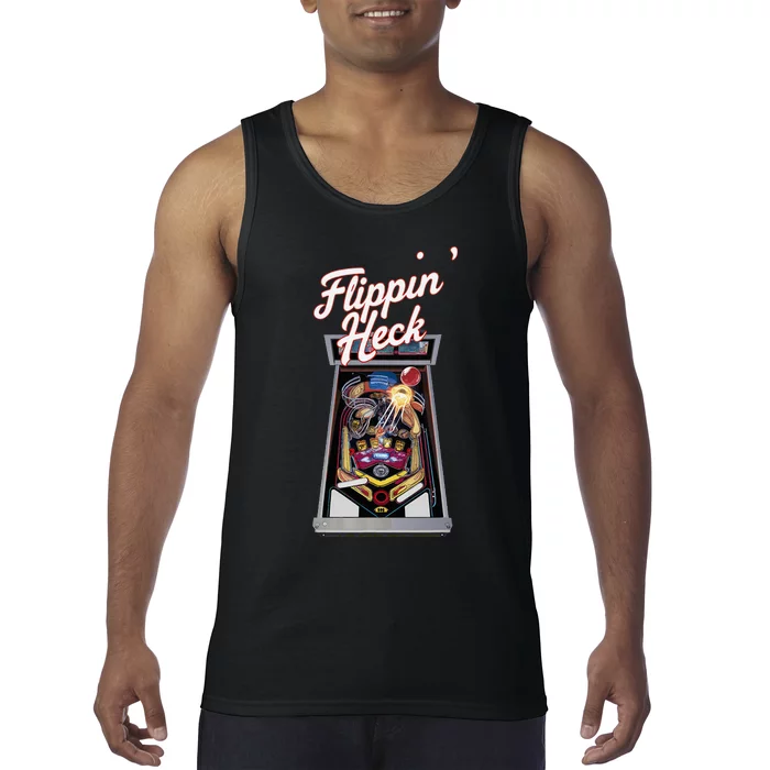 Flippin Heck Pinball Machine Gaming Arcade Tank Top