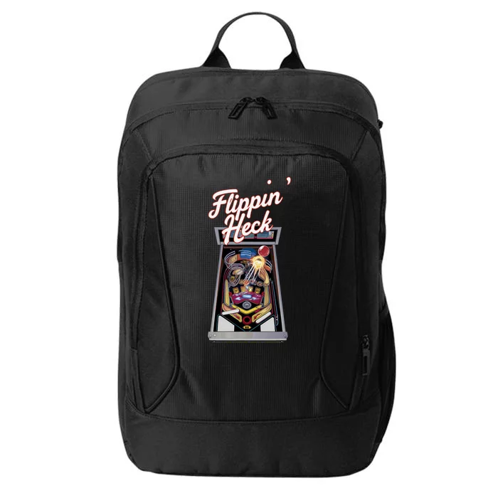 Flippin Heck Pinball Machine Gaming Arcade Funny City Backpack