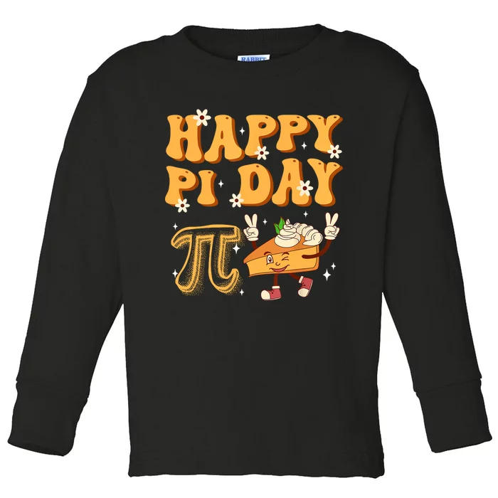 Funny Happy Pi Day Mathematics Math Teacher Toddler Long Sleeve Shirt