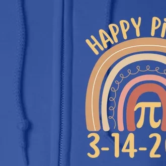 Funny Happy Pi Day Rainbow Math Teacher Mathematics Gift Full Zip Hoodie