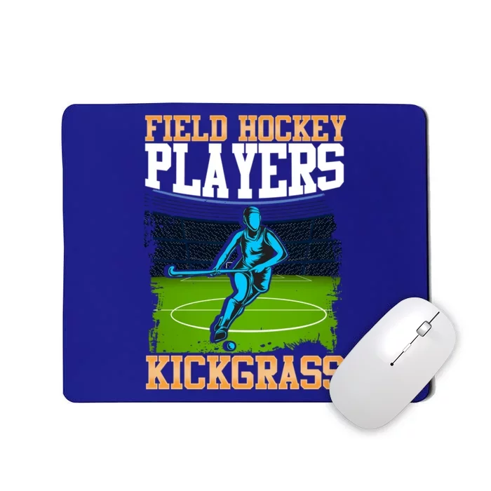 Field Hockey Players Kick Grass Game Day Hockey Stick Gift Mousepad