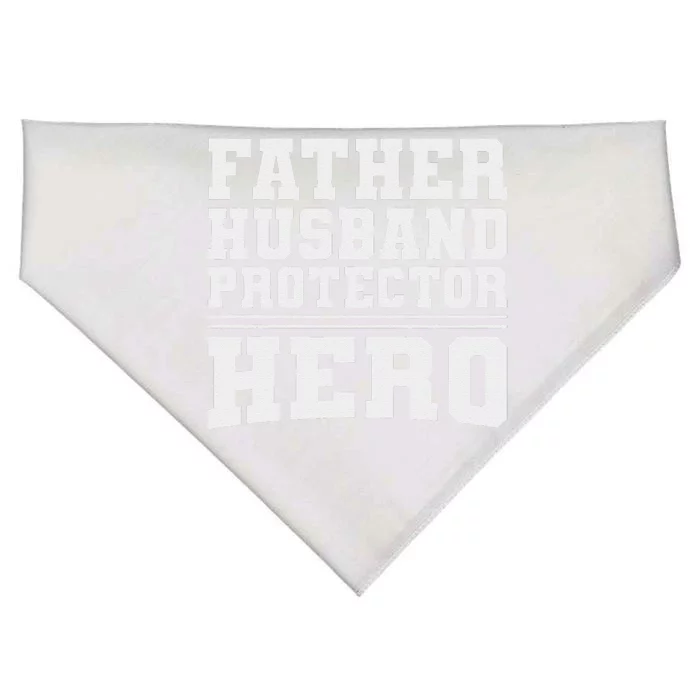 FATHER HUSBAND PROTECTOR HERO Dad Daddy Funny Fathers Day USA-Made Doggie Bandana