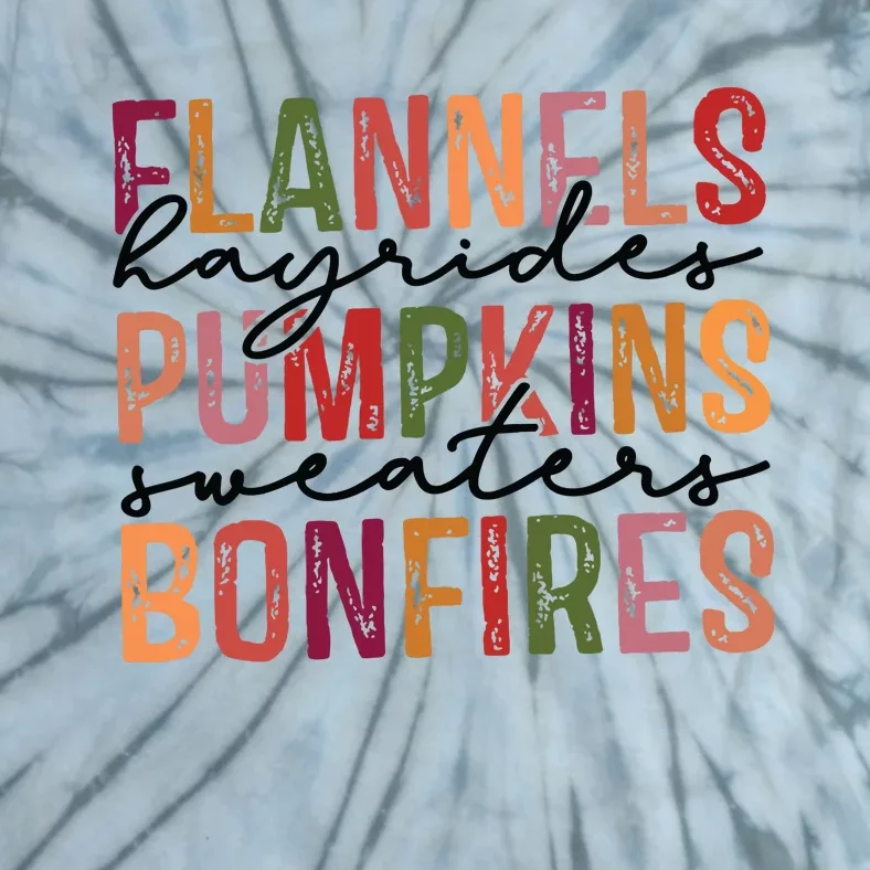 Flannels Hayrides Pumpkin Pumpkin Spice Season Tie-Dye T-Shirt