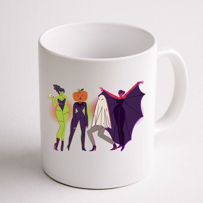 Funny Halloween Pin Up Costume Ladies Front & Back Coffee Mug