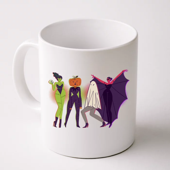 Funny Halloween Pin Up Costume Ladies Front & Back Coffee Mug