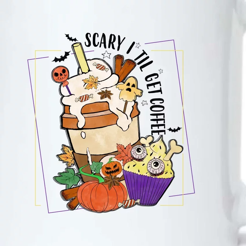 Funny Halloween Pumpkin Witch Scary Till I Get Coffee Gift Black Color Changing Mug