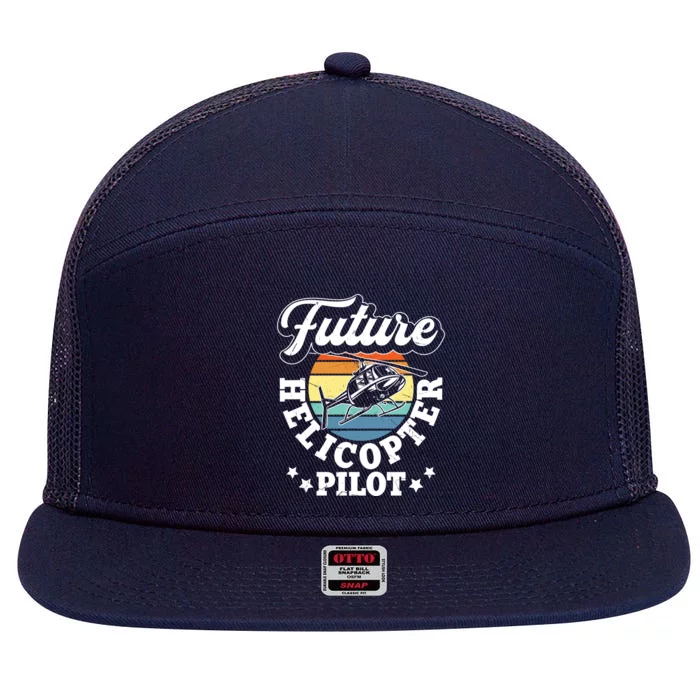 Future Helicopter Pilot 7 Panel Mesh Trucker Snapback Hat