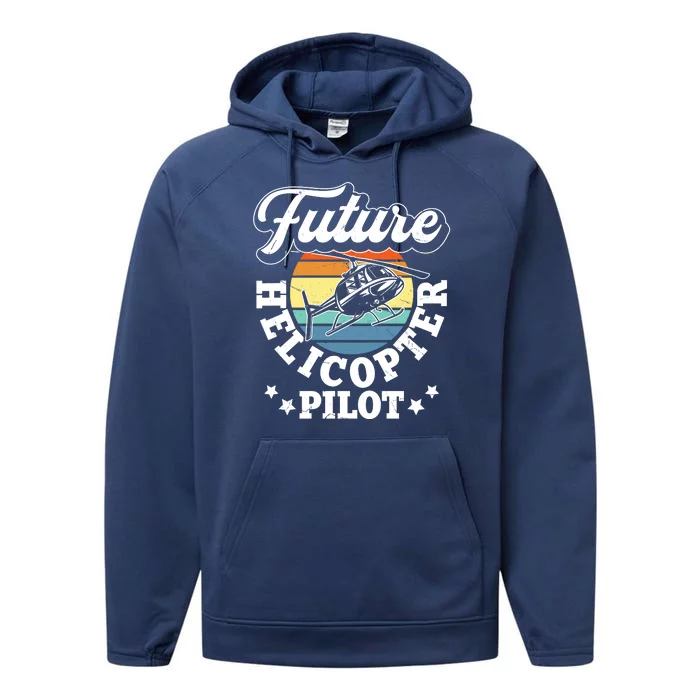 Future Helicopter Pilot Performance Fleece Hoodie