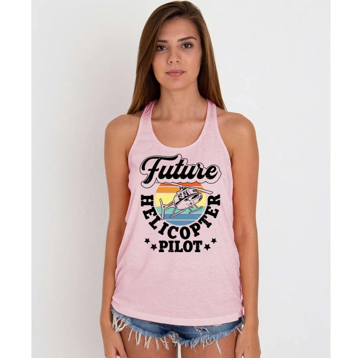 Future Helicopter Pilot Women's Knotted Racerback Tank