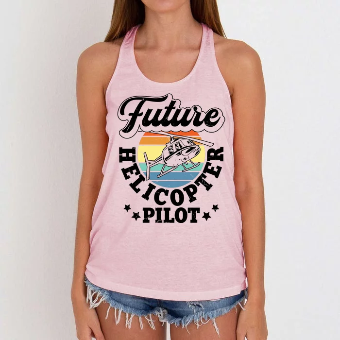 Future Helicopter Pilot Women's Knotted Racerback Tank