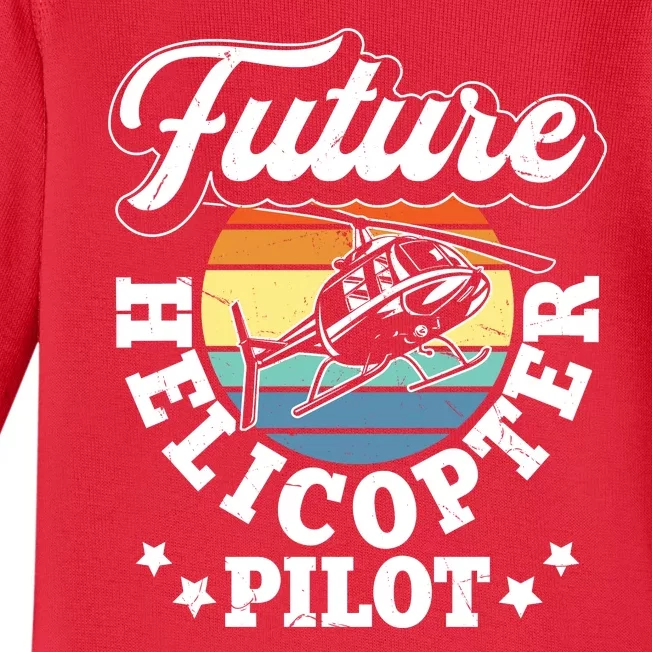 Future Helicopter Pilot Baby Long Sleeve Bodysuit