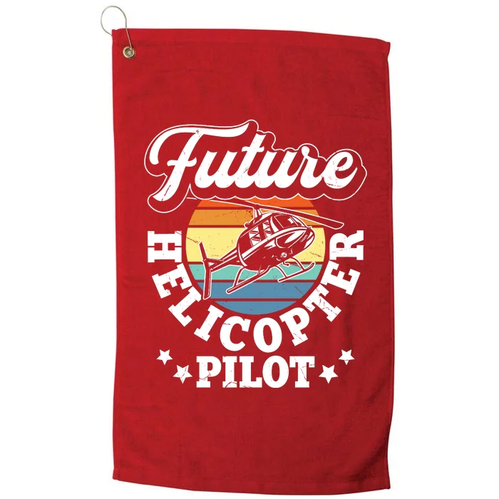 Future Helicopter Pilot Platinum Collection Golf Towel