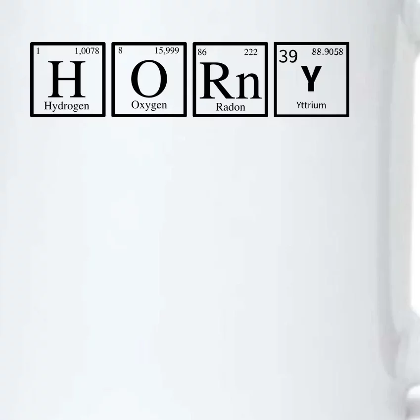 Funny Horny Periodically Chemistry Lover Black Color Changing Mug