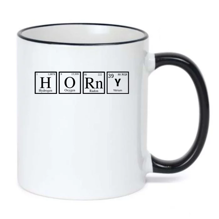 Funny Horny Periodically Chemistry Lover Black Color Changing Mug