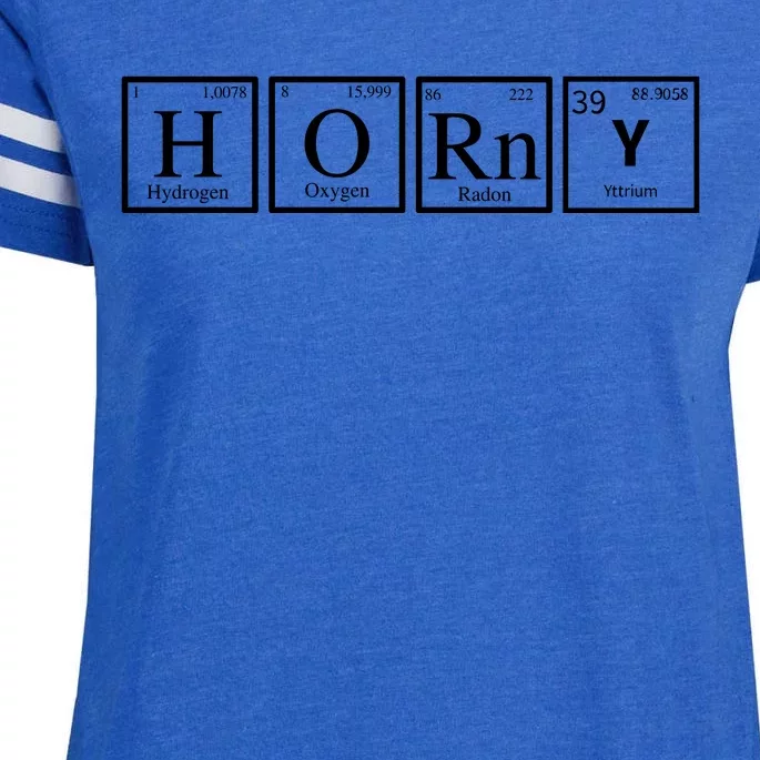 Funny Horny Periodically Chemistry Lover Enza Ladies Jersey Football T-Shirt