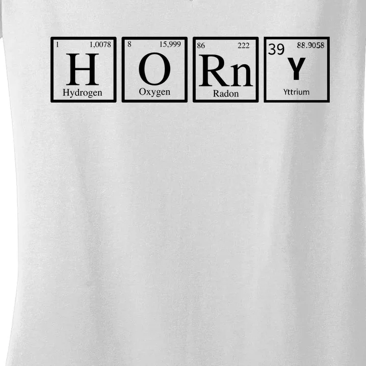 Funny Horny Periodically Chemistry Lover Women's V-Neck T-Shirt