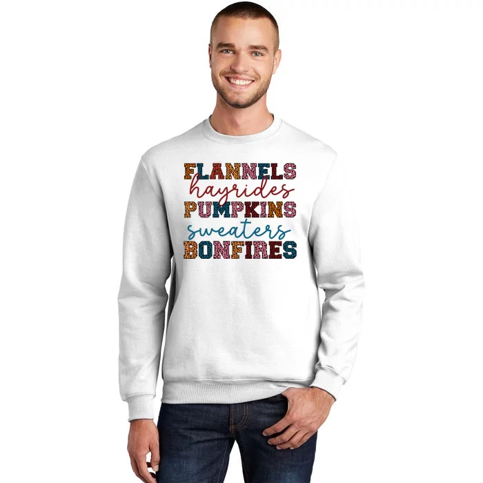 Flannels Hayrides Pumpkins Sweaters Bonfi Sweatshirt