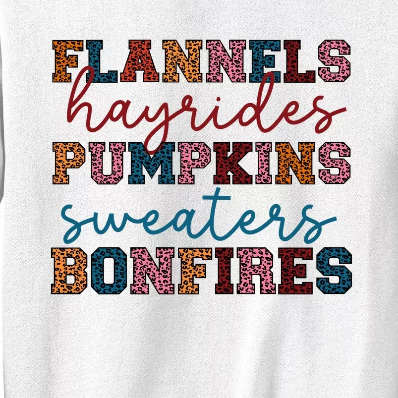 Flannels Hayrides Pumpkins Sweaters Bonfi Sweatshirt