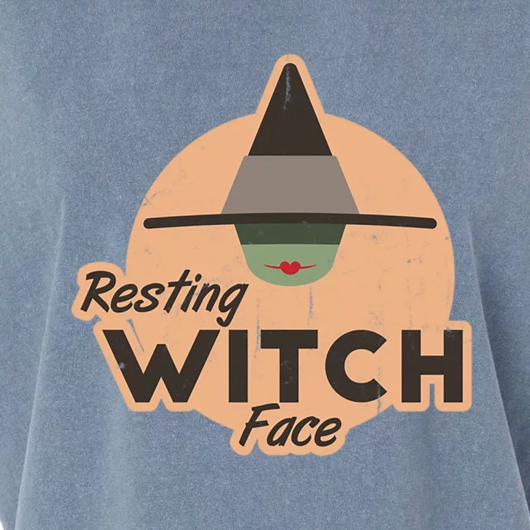 Funny Halloween Pun Resting Witch Face Spooky Costume Party Meaningful Gift Garment-Dyed Women's Muscle Tee