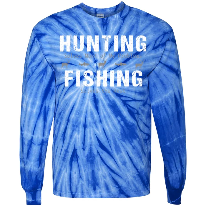 Fishing Hunting Present Hunter Cute Gift Tie-Dye Long Sleeve Shirt