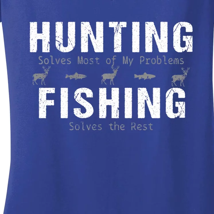 Fishing Hunting Present Hunter Cute Gift Women's V-Neck T-Shirt