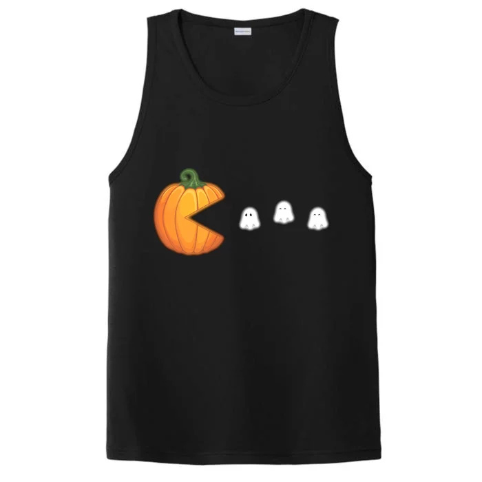 Funny Halloween Pumpkin Eating Ghosts Gift Performance Tank