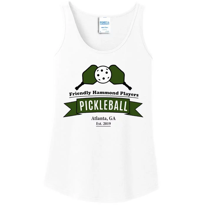 Friendly Hammond Players Pickleball Atlanta Graphic Ladies Essential Tank