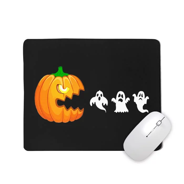 Funny Halloween Pumpkin Eating Ghost Gamer Mousepad