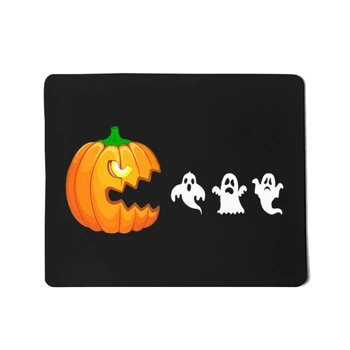 Funny Halloween Pumpkin Eating Ghost Gamer Mousepad