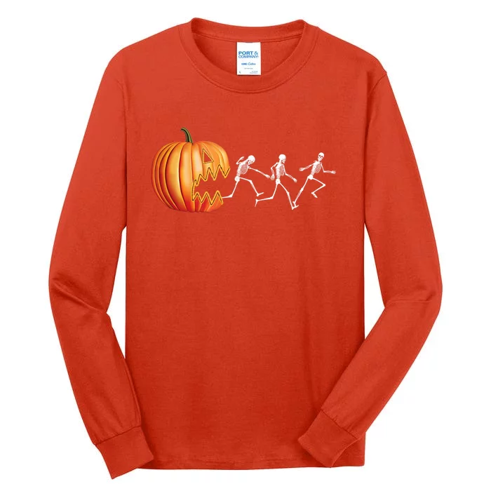 Funny Halloween Pumpkin Skeletons Jack O Lantern Tall Long Sleeve T-Shirt