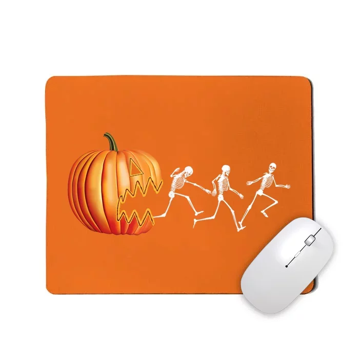 Funny Halloween Pumpkin Skeletons Jack O Lantern Mousepad