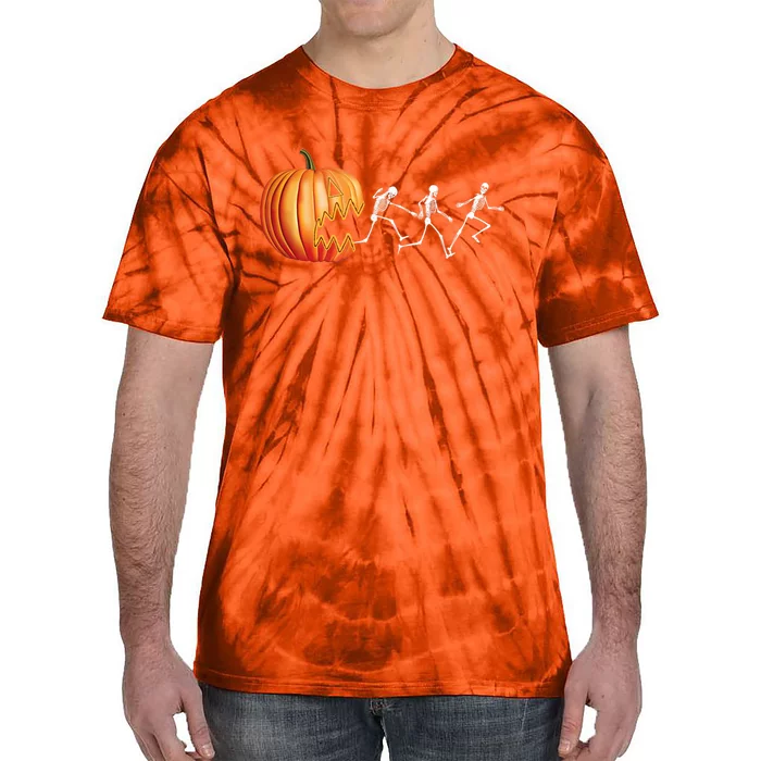 Funny Halloween Pumpkin Skeletons Jack O Lantern Tie-Dye T-Shirt