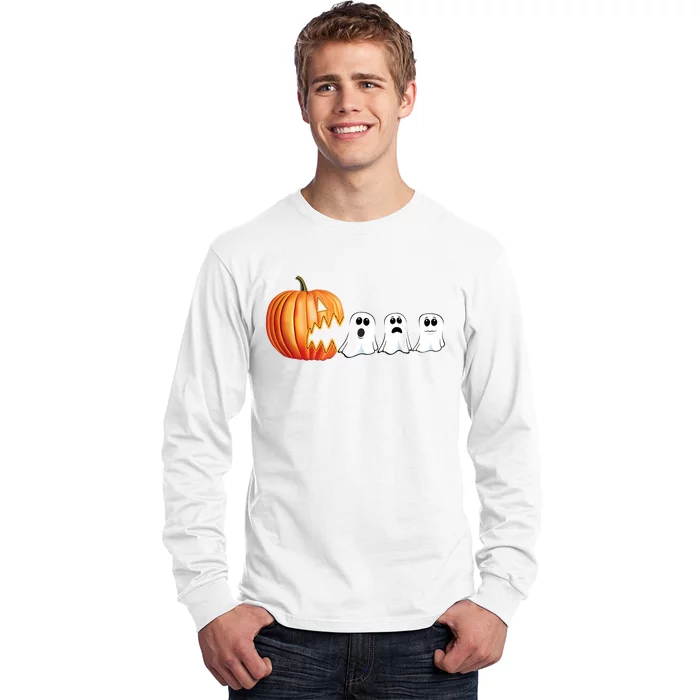 Funny Halloween Pumpkin Ghosts Jack O Lantern Long Sleeve Shirt