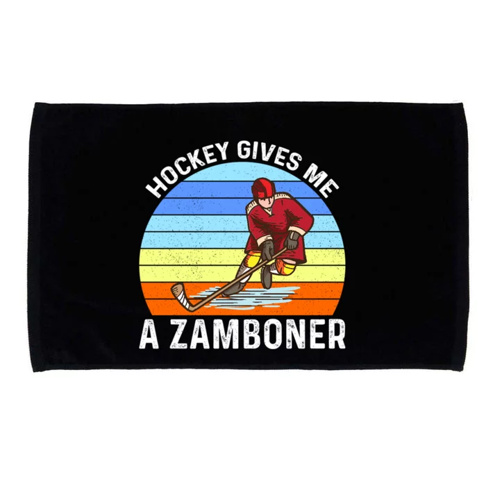 Funny Hockey Player Lovers Hockey Gives Me A Zamboner Cute Gift Microfiber Hand Towel