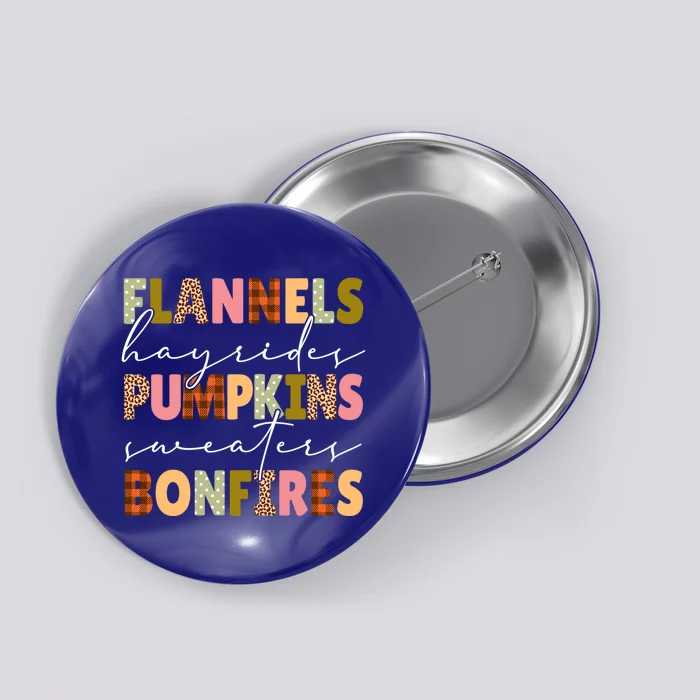 Flannels Hayrides Pumpkins Sweaters Bonfires Plaid Leopard Gift Button