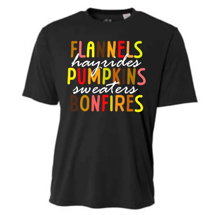 Flannels Hayrides Pumpkins Sweaters Bonfires Cooling Performance Crew T-Shirt