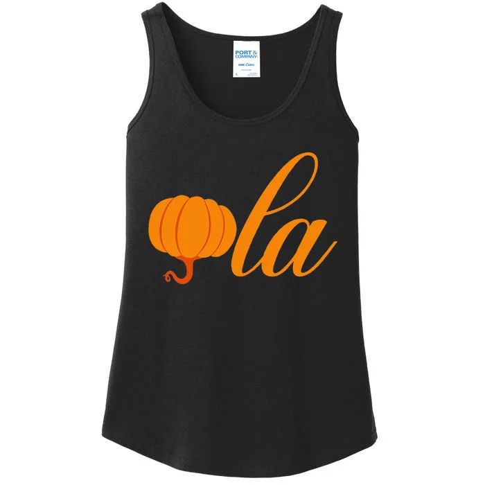 Funny Halloween Pumpkin Comma La Kamala Harris President 24 Ladies Essential Tank