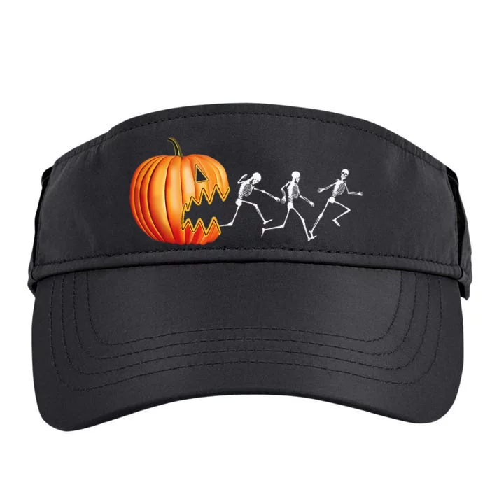 Funny Halloween Pumpkin Skeletons Jack O Lantern Adult Drive Performance Visor